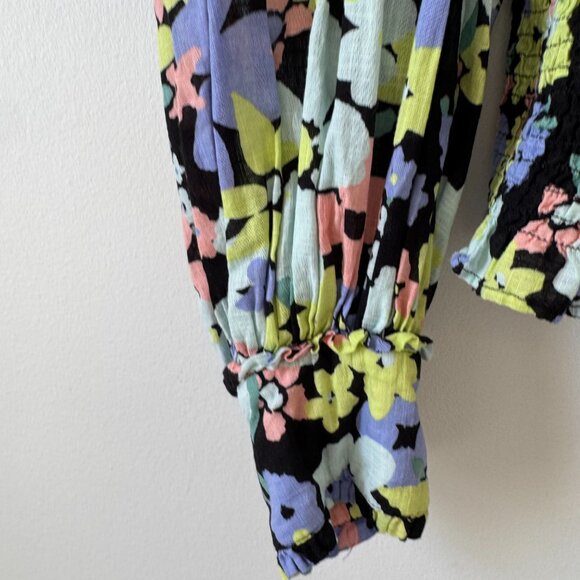Free People Ariana Floral Puff-Sleeve Top - Picture 5 of 11